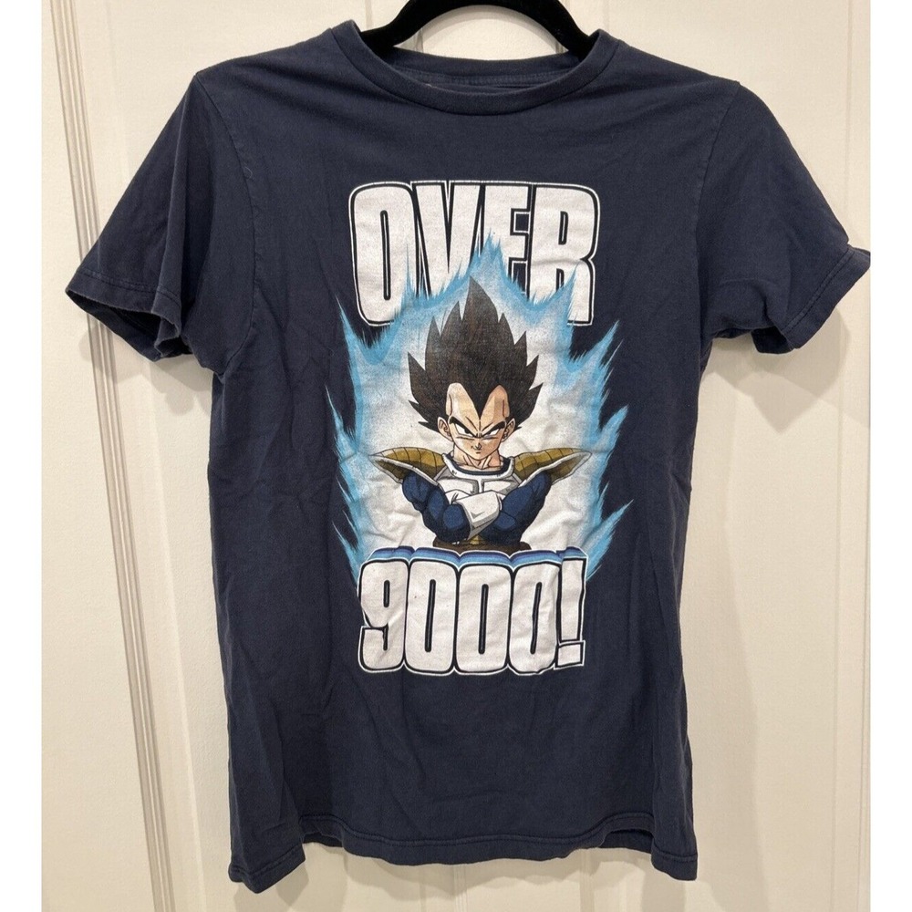 Vintage Dragon Ball Z T-Shirt Dark‎ Blue Size Small "Over 9000!"